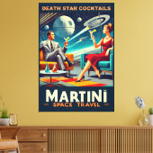Martini Space Travel Posters Death Star Cocktails Canvas Afdruk (Insitu (Woonkamer))