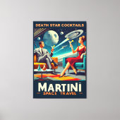 Martini Space Travel Posters Death Star Cocktails Canvas Afdruk (Voorkant)