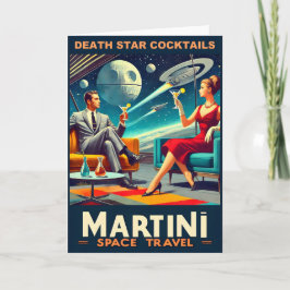 Martini Space Travel Posters Death Star Cocktails Kaart