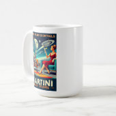 Martini Space Travel Posters Death Star Cocktails Koffiemok (Voorkant links)
