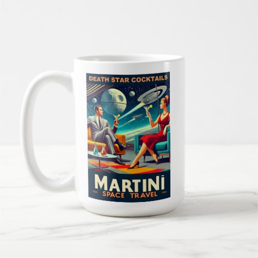 Martini Space Travel Posters Death Star Cocktails Koffiemok (Links)