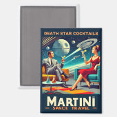Martini Space Travel Posters Death Star Cocktails Magneet (Voorkant / Achterkant)