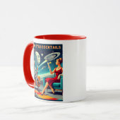 Martini Space Travel Posters Death Star Cocktails Mok (Voorkant links)