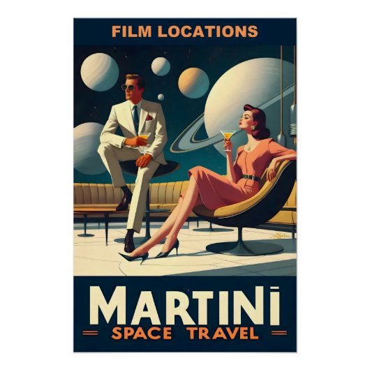 Martini Space Travel Posters Filmlocaties (Voorkant)