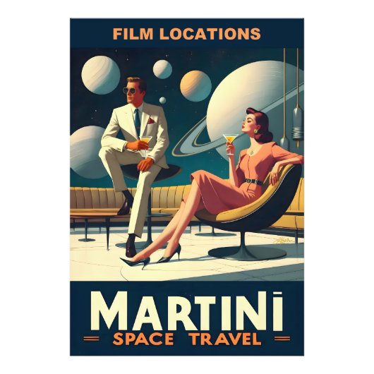 Martini Space Travel Posters Filmlocaties (Voorkant)