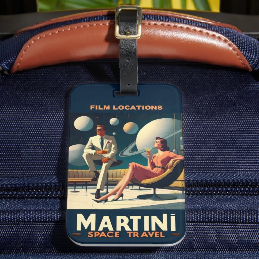 Martini Space Travel Posters Filmlocaties Bagagelabel (Voorkant Insitu 2)