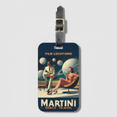 Martini Space Travel Posters Filmlocaties Bagagelabel (Voorkant (verticaal))