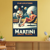 Martini Space Travel Posters Filmlocaties Canvas Afdruk (Insitu (Woonkamer))
