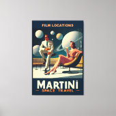 Martini Space Travel Posters Filmlocaties Canvas Afdruk (Voorkant)