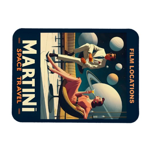 Martini Space Travel Posters Filmlocaties Magneet (Horizontaal)