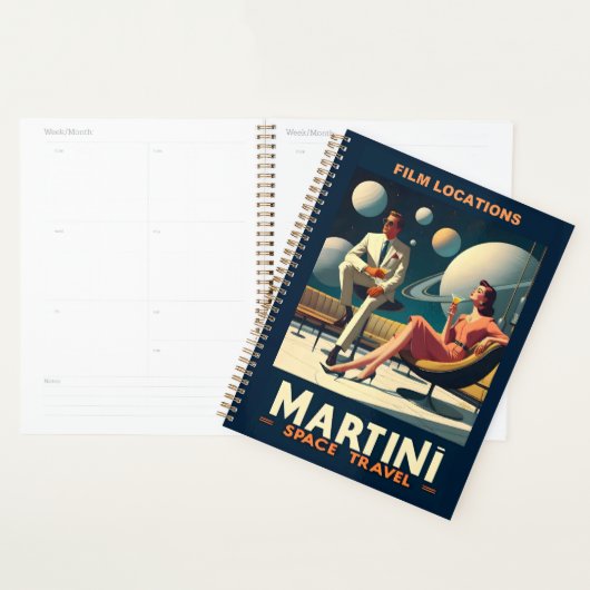 Martini Space Travel Posters Filmlocaties Planner (Display)
