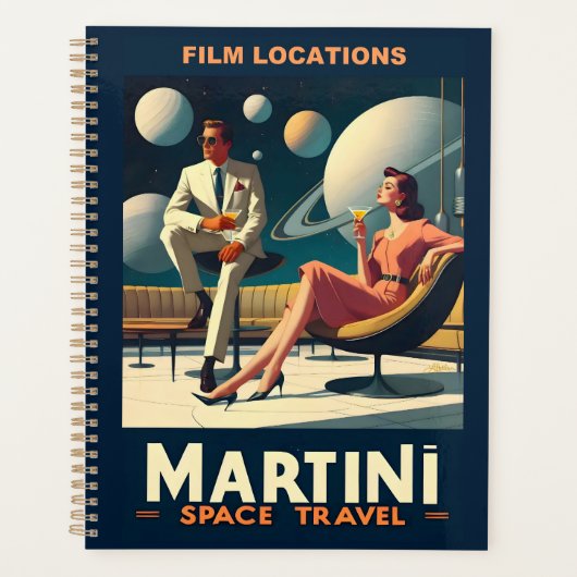 Martini Space Travel Posters Filmlocaties Planner (Voorkant)