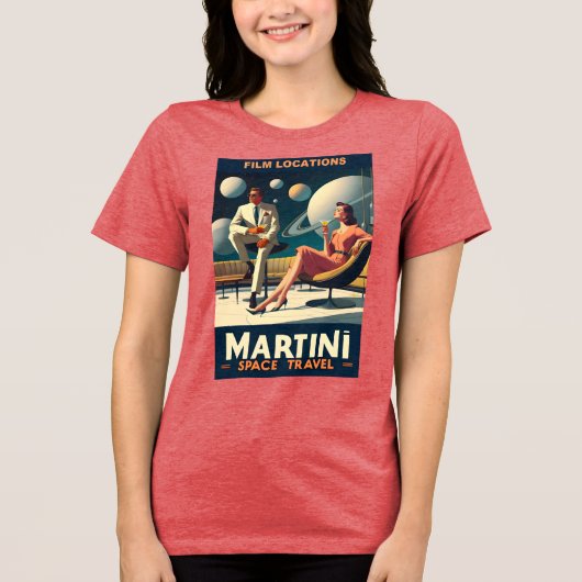 Martini Space Travel Posters Filmlocaties Tri-Blend Shirt (Voorkant)