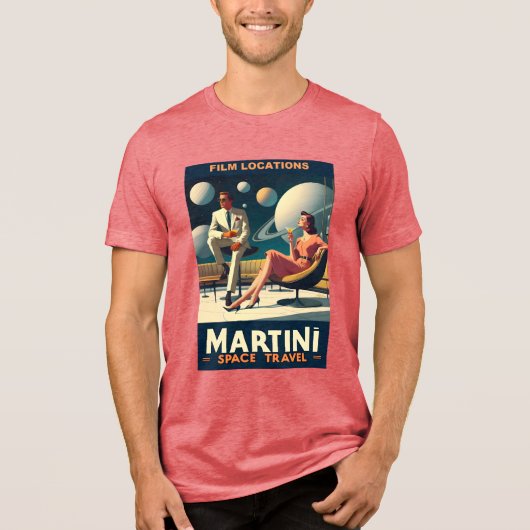 Martini Space Travel Posters Filmlocaties Tri-Blend Shirt (Voorkant)