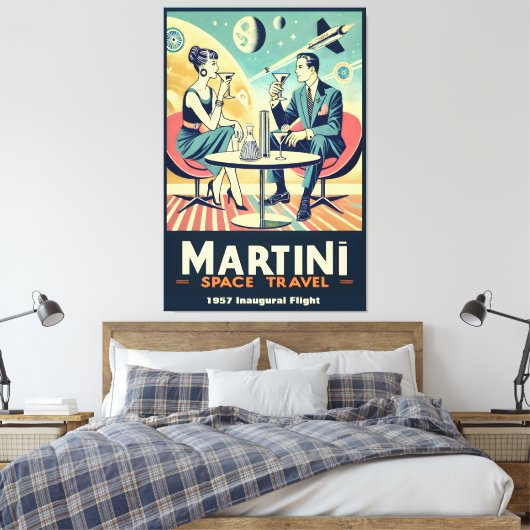 Martini Space Travel Posters Flight Crew  Canvas Afdruk (Insitu (Slaapkamer))