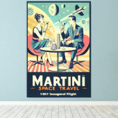 Martini Space Travel Posters Flight Crew Canvas Afdruk (Insitu (Houten vloer))