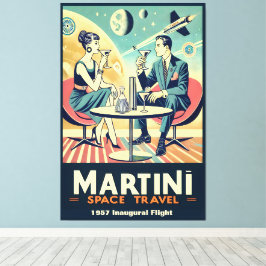Martini Space Travel Posters Flight Crew Canvas Afdruk