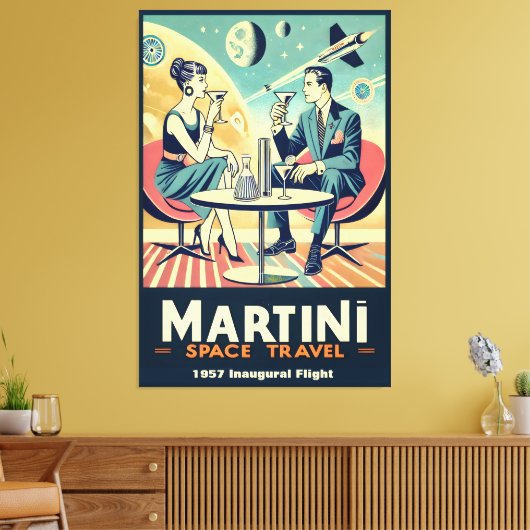 Martini Space Travel Posters Flight Crew Canvas Afdruk (Insitu (Woonkamer))