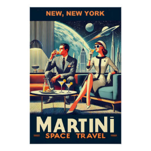 Martini Space Travel Posters Nieuw, New York