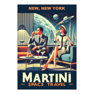 Martini Space Travel Posters Nieuw, New York