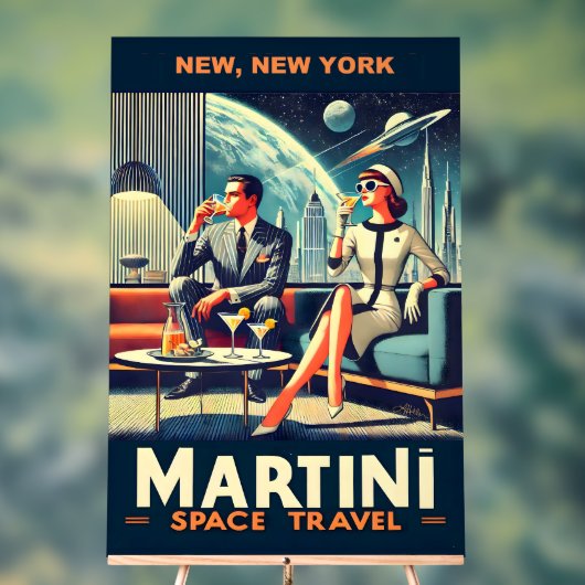 Martini Space Travel Posters Nieuw, New York (Neutraal)