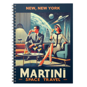 Martini Space Travel Posters Nieuw, New York Notitieboek