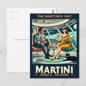 Martini Space Travel Posters The Martini's 1957 Briefkaart (Voorkant / Achterkant)
