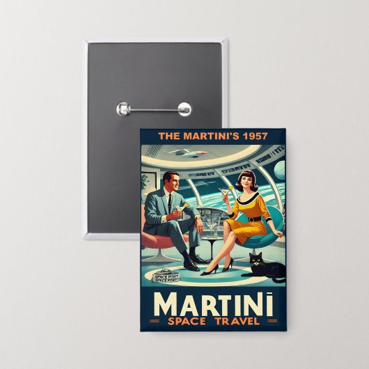 Martini Space Travel Posters The Martini's 1957 Button (Voorkant / Achterkant)