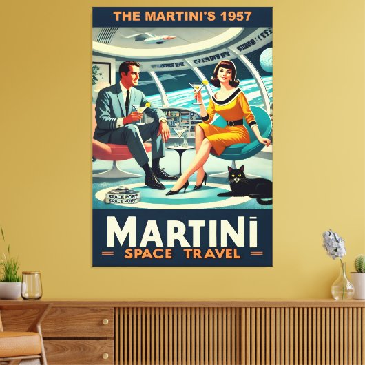 Martini Space Travel Posters The Martini's 1957 Canvas Afdruk (Insitu (Woonkamer))