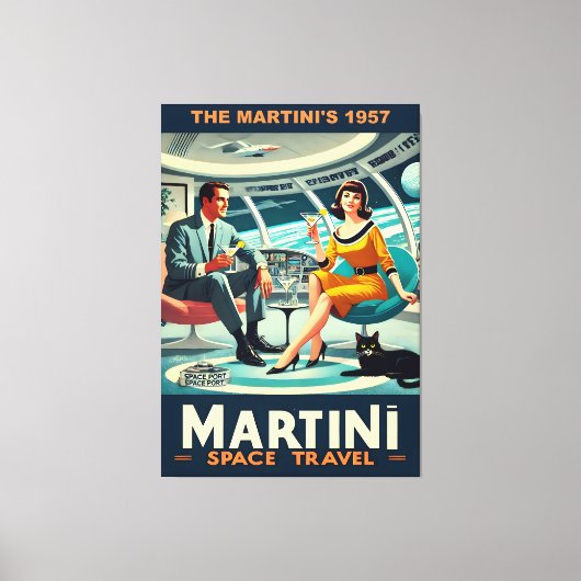 Martini Space Travel Posters The Martini's 1957 Canvas Afdruk (Voorkant)