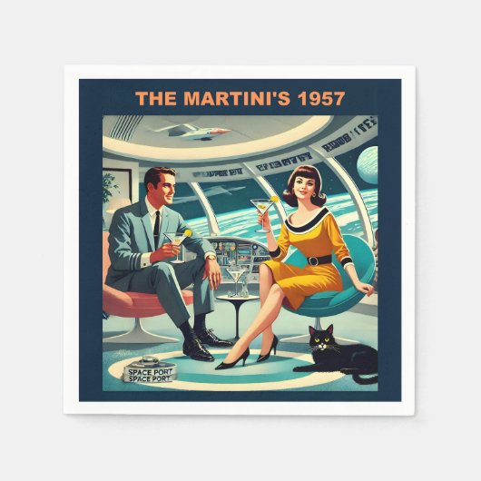 Martini Space Travel Posters The Martini's 1957 Servet (Voorkant)