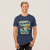 Martini Space Travel Posters The Martini's 1957 Tri-Blend Shirt (Voorkant volledig)
