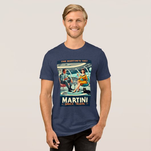 Martini Space Travel Posters The Martini's 1957 Tri-Blend Shirt (Voorkant volledig)