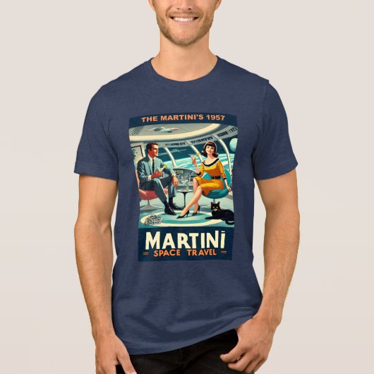 Martini Space Travel Posters The Martini's 1957 Tri-Blend Shirt (Voorkant)