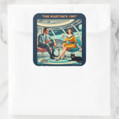 Martini Space Travel Posters The Martini's 1957 Vierkante Sticker (Tas)