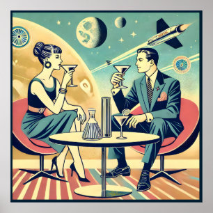 Martini Space Travel Posters Vliegtuigbemanning