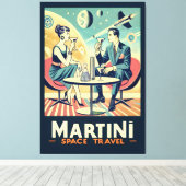 Martini Space Travel Posters Vliegtuigbemanning Canvas Afdruk (Insitu (Houten vloer))