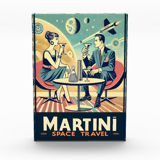 Martini Space Travel Posters Vliegtuigbemanning Fotoblokken (Voorkant)
