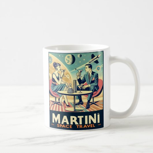 Martini Space Travel Posters Vliegtuigbemanning Koffiemok (Rechts)