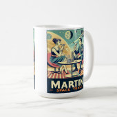 Martini Space Travel Posters Vliegtuigbemanning Koffiemok (Voorkant rechts)