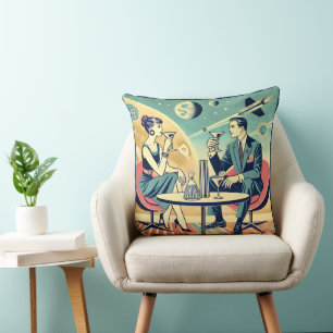 Martini Space Travel Posters Vliegtuigbemanning Kussen