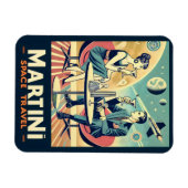 Martini Space Travel Posters Vliegtuigbemanning Magneet (Horizontaal)