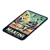 Martini Space Travel Posters Vliegtuigbemanning Magneet (Linkerzijde)