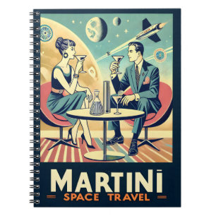 Martini Space Travel Posters Vliegtuigbemanning Notitieboek
