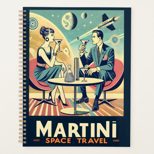 Martini Space Travel Posters Vliegtuigbemanning Planner (Voorkant)