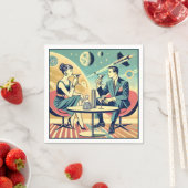 Martini Space Travel Posters Vliegtuigbemanning Servet (Insitu)