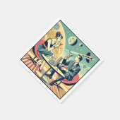 Martini Space Travel Posters Vliegtuigbemanning Servet (Hoek)