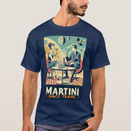 Martini Space Travel Posters Vliegtuigbemanning T-shirt