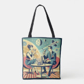 Martini Space Travel Posters Vliegtuigbemanning Tote Bag (Achterkant)