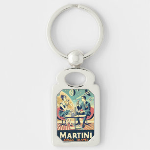 Martini Space Travel Posters Vluchtbemanning Sleutelhanger